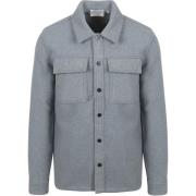 Sweater Suitable Overshirt Wool Blend Blauw