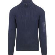 Sweater Suitable Mou Half Zip Trui Navy