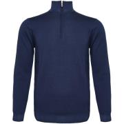 Sweater R2 Amsterdam R2 Half Zip Trui Merinowol Navy