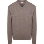 Sweater Gant Trui V-Hals Hazelnut Melange