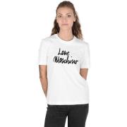 T-shirt Love Moschino Dames Logo T-Shirt - Wit