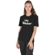 T-shirt Love Moschino Zwart Logo T-Shirt voor dames