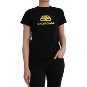 Overhemd Balenciaga Logo TShirt voor Dames - Zwart