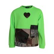 Sweater D&amp;G Patchwork hart trui met ronde hals