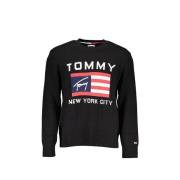 Sweater Tommy Hilfiger Heren Flag Crewneck Sweater Zwart