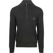 Sweater BOSS Kanobix Half Zip Trui Zwart