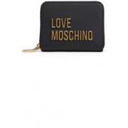 Portemonnee Love Moschino zwarte leren portemonnee met gouden logo