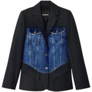 Blazer Desigual Reverskraag Blazer met knopen en zakken aan de voorkan...