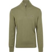 Sweater Lacoste Pullover Zipper Khaki