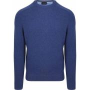 Sweater Suitable Lamswol Trui Ronde Hals Royal Blauw