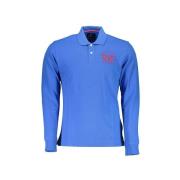 T-shirt La Martina Heren Poloshirt Met Lange Mouwen - Blauw