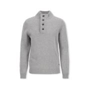 Trui Barbour Patch Half Zip Knit - Stone