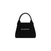 Handtas Balenciaga Cabas handtas met lederen handvatten en schouderrie...