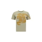 Overhemd Burberry Katoenen T-shirt met iconisch logo en monochroom pat...