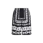 Korte Broek Versace Kettingprint Zijden Shorts Model VE10024761A13397B...