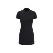 Jurk Balenciaga Katoenen T-shirtjurk met geribbelde ronde hals en kors...