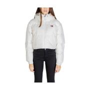 Mantel Tommy Hilfiger Cropped Puffer Jacket Wit