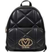 Tas Love Moschino Effen rugzak met ritssluiting en samenstelling van p...