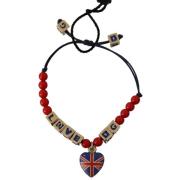 Armband D&amp;G I Love DG Bedelarmband Rood Blauw