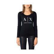 Overhemd EAX Lange mouwen T-shirt met ronde hals AX-logo