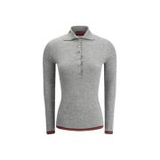 Sweater Gucci Kasjmier polotrui met klassieke kraag en geribbeld ontwe...