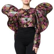 Mantel D&amp;G Floral Puff Sleeve Crop Jacket Model JKT4101