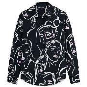 Sweater Desigual Shirts met gezichtsprint Overhemd met lange mouwen en...