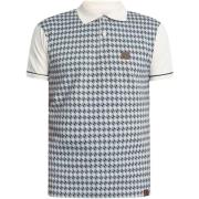 Polo Shirt Korte Mouw Trojan Diagonaal Jacquard Paneel Poloshirt