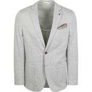 Blazer Suitable Colbert Face Print Mist Grijs