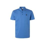 T-shirt No Excess Poloshirt Slub Blauw