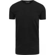 T-shirt Garage Stretch Basic Zwart O-Hals