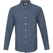 Overhemd Lange Mouw Colorful Standard Overhemd Petrol Blauw