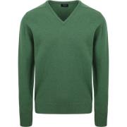 Sweater William Lockie V-Hals Lamswol Groen