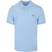 T-shirt Gant Shield Piqué Poloshirt Lichtblauw