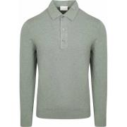 Polo Shirt Lange Mouw Profuomo Longsleeve Poloshirt Luxury Basic Groen