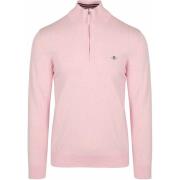 Sweater Gant Half Zip Trui Lichtroze