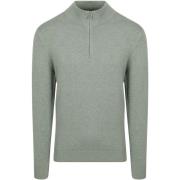 Sweater Profuomo Half Zip Pullover Luxury Basic Groen