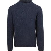 Sweater Suitable Trui Tweed Wol Blend Navy