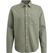 Overhemd Lange Mouw Cast Iron Overshirt Wafelstructuur Groen