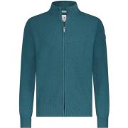 Sweater State Of Art Vest Zip Structuur Petrol Groen