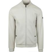 Sweater No Excess Vest Zipper Jacquard Chalk