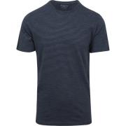 T-shirt Knowledge Cotton Apparel T-shirt Strepen Navy