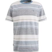 T-shirt Cast Iron T-shirt Knitted Streep Blauw