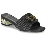 Slippers Exé Shoes KATY-424-RAFFIA-BLACK
