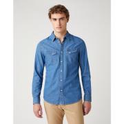 Overhemd Lange Mouw Wrangler Chemise Western Stone