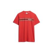 T-shirt Korte Mouw Superdry T-shirt décontracté à rayures avec logo Ve...
