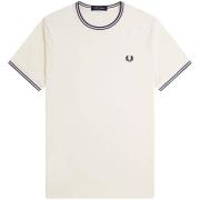 T-shirt Fred Perry Twin Tipped T-Shirt Ecru/Tennis Blue