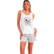 Pyjama's / nachthemden Admas Pyjamashort tanktop Peanuts In My Heart