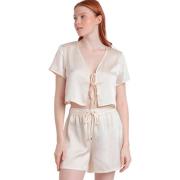 Pyjama's / nachthemden Admas Pyjamashortje satijn hemdje met stropdas ...