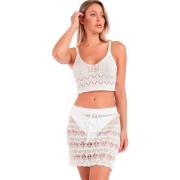 Jumpsui Admas Strand gehaakte top en slip rokje Total Look